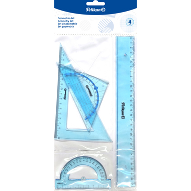 PELIKAN Set squadra 7137430 trasparente blu, 4x