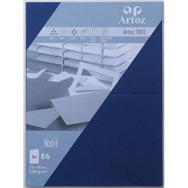 ARTOZ Karten 1001 E6 107372264 220g, classic blau 5 Blatt