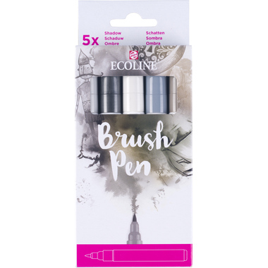 TALENS Ecoline Brush Pen Set 11509937 grey 5 Stück