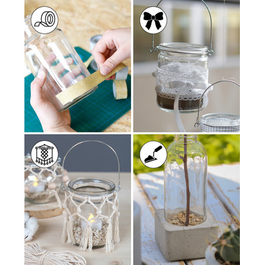 I AM CREATIVE Glas mit Bügelverschluss 5100.09 transparent 8x12cm