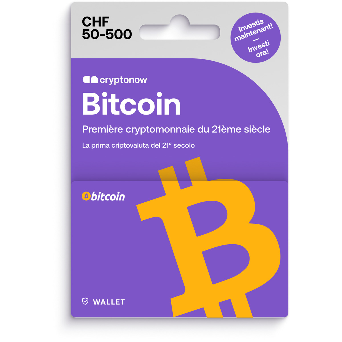 Carte cadeau Cryptonow - Bitcoin variabel | postshop.ch