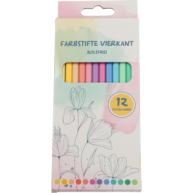 NEUTRAL Crayons 2222795 carrés, 12 pcs.