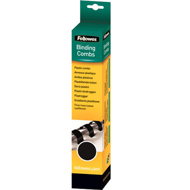 FELLOWES Reliure en plastique 10 mm A4 5346108 noir, ronde 100 pcs.