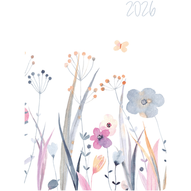 BIELLA Agenda Memento Trend 2026 825413790026U 1S/2P Wildflower 10.1x14.2cm