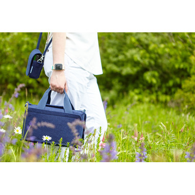 MAGNETOPLAN Moderatorentasche ecoAware 11123 blau, Filz, inkl. Zubehör