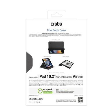 Book case for iPad 10.2" 2021/2020/2019 with stand