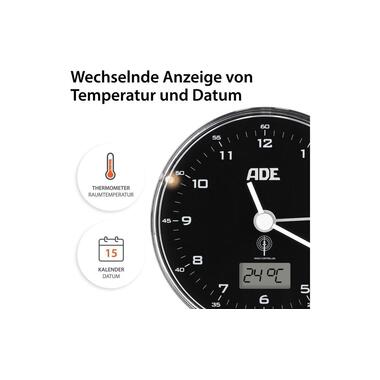 Sveglia digitale ADE 8.1 x 4 cm, nero