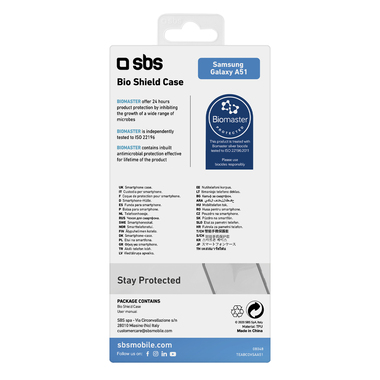 Soft, transparent, antimicrobial cover for Samsung Galaxy A51