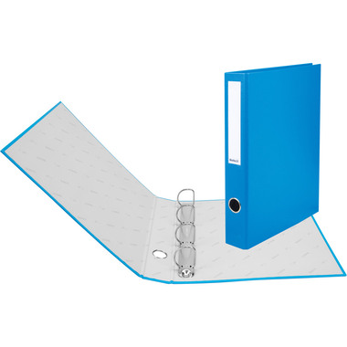 BIELLA Cart. anelli Dinor-Quatro 4cm 12644405U blu, 4-anelli A4