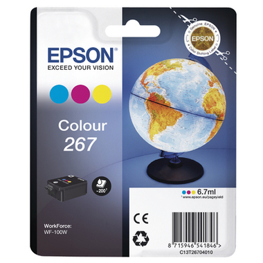 EPSON Cart. d'inchiostro color T267040 Workforce WF-100W 200 pagine