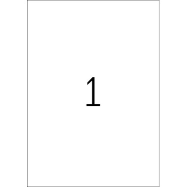 HERMA Universal-Etikett. 210x297mm 5065 weiss 25 St./25 Blatt