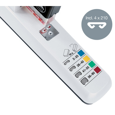 LEITZ Cucitrice 5551 55510084 grigio chiaro 80 fogli