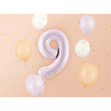PARTYDECO Folienballon Ziffer 9 72cm FB230G-9-014 lila