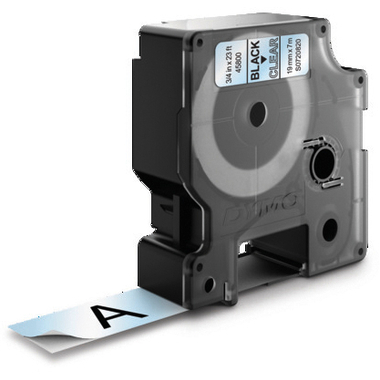 DYMO Ruban D1 noir/transp. S0720820 19mm/7m