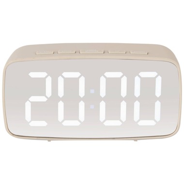 KARLSSON Réveil numérique Mirror ovale Gris