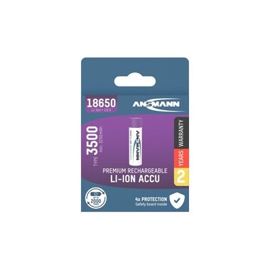 Ansmann Battery Type 3500 Li-Ion 18650 3500 mAh, 1 piece