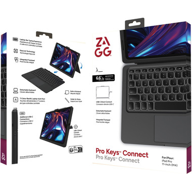 ZAGG Keyboard Pro Keys iPad Pro11 103414737 2 Connect,(M4/M5) Black,CH