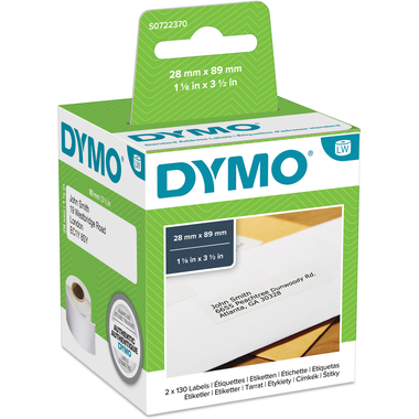 DYMO Adress-Etiketten S0722370 perm.89x28mm 260 Stück