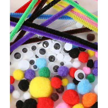 I AM CREATIVE Chenille & Pomponset 4023.06 bunt