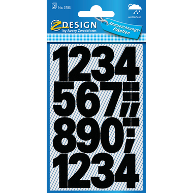 Z-DESIGN Letters schwarz 3785 25mm,Univ. Bold 2 Blatt