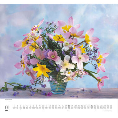 DUMONT Bildkalender 2026 260813 Blumensträusse ML 38x35.5cm