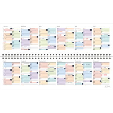 HEYE Cal. de bureau BunteWoche 2026 23321+26 1S/1P AL 32.5x9.3cm