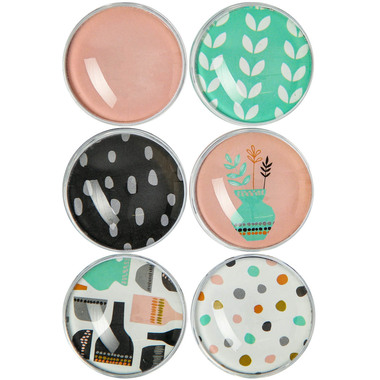 I AM CREATIVE Aimant Fresh Let`s Organize 4035.55 Verre, 3x1cm 6 pièces