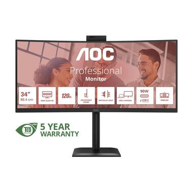 AOC Monitor CU34E4CW 34 ", 3440 x 1440 (UWQHD)