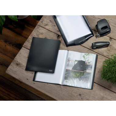 LEITZ Livre présent. Recycle PP A4 4677-00-95 noir 40 dossiers