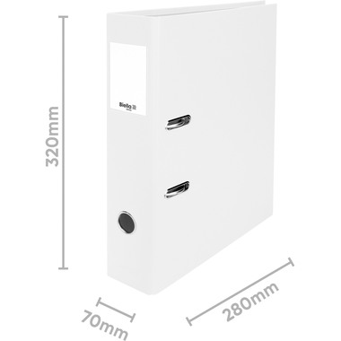 BIELLA Ordner Plasticolor 7cm 10740701U weiss A4