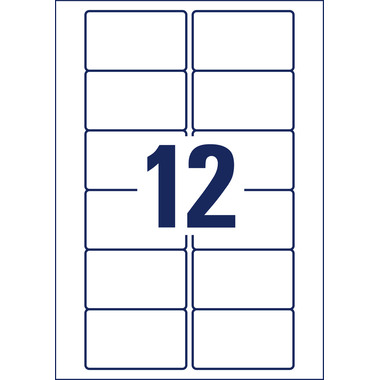 AVERY ZWECKFORM Etiquettes vidéo 78,7x46,6mm L4742REV-25 blanc,non-perm. 300pcs./25fl.