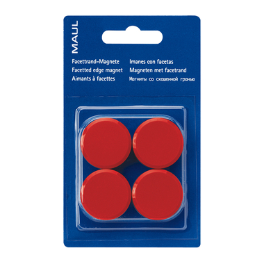 MAUL Magnete 30mm 6177225 rot 4 Stück