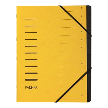 PAGNA Ordnungsmappe A4 40059-05 gelb 12-teilig