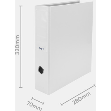 BIELLA Livre prés. Dinor-Quatro 7cm 12644701U blanc, 4-anneaux A4