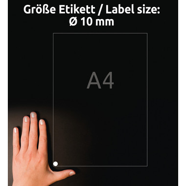 AVERY ZWECKFORM Etiketten 10mm L6019REV2 weiss 7875 Stück