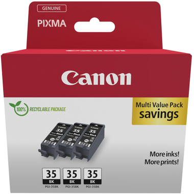 CANON Triple Pack Tinte schwarz PGI35BK PIXMA iP100 3x9.3ml
