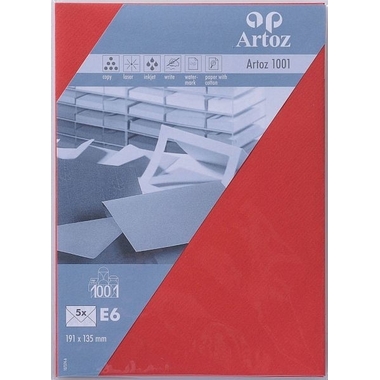 ARTOZ Enveloppes 1001 E6 107374185 100g, rouge 5 pcs.