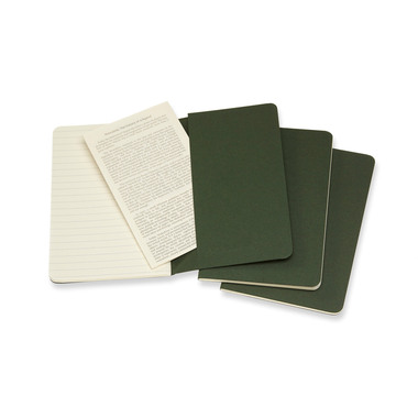 MOLESKINE Cahier P/A6, 3x, Liniert 855211 Myrtengrün 3 Stück