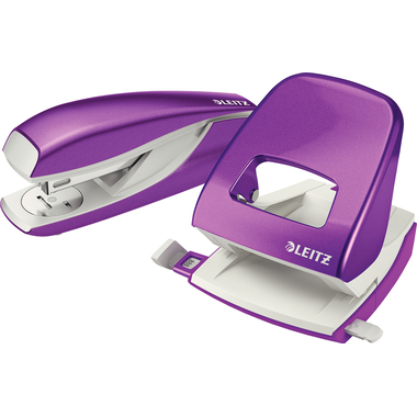 LEITZ Locher/Hefter WOW 5095 5095-10-62 violett, Bundle 30 Blatt