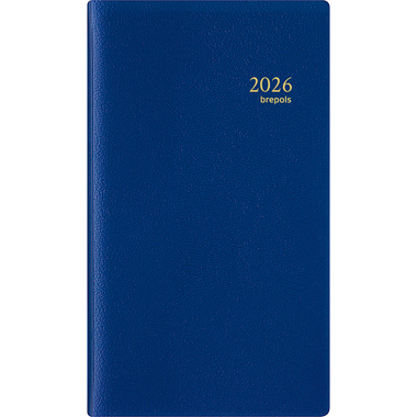BREPOLS Agenda Notaplan Genova 2026 0.716.2051 1S/2P bleu 9.5x16.6cm