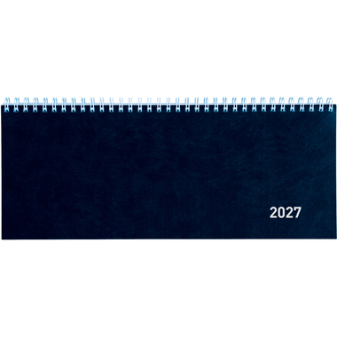 BIELLA Pultkalender Seplana 2027 888371050027U 1W/2S blau ML 29.8x11.7cm