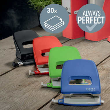 LEITZ Perforatore NeXXt Recycle 5003-00-35 blu, CO2 neutro 30 fogli