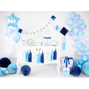 PARTYDECO Ballon en plastique 45cm FB22P-001J It's a boy bleu