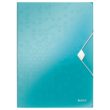LEITZ Gummibandmappe WOW A4 45990051 eisblau für 150 Blatt