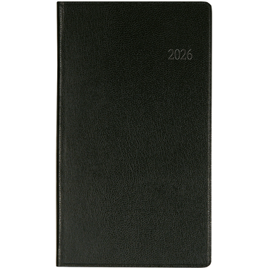 BIELLA Taschenagenda Budget 2026 830360020026U 1W/2S schwarz ML 8.7x15.3cm