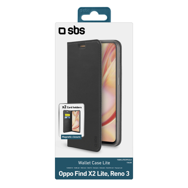 Book-style case with card holder pockets for Oppo Find X2 Lite/Reno 3