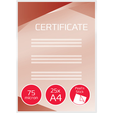 GBC Laminiertasche A4 3747530 matt, 75my, selbstkl. 25 Stk