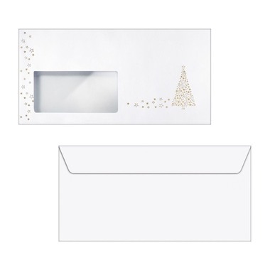 SIGEL Couvert Weihnachten C6/5 DU084 90g, Golden Tree 50 Stück