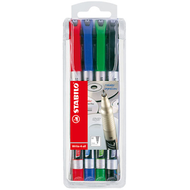 STABILO Write-4-all permanent M 146/4 4- pz., astuccio