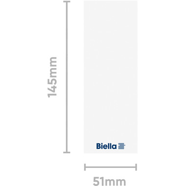 BIELLA Rückenschild Ordner 51x145mm 19016700U für 7cm Rücken 25 Stück
